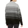 image:imageCable Stitch Womens Mock Neck Cozy Sweater  Oversized Soft Long Sleeve Drop Shoulder High Low Hem Slouchy Pullover Top Medium GreyBlack