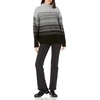 image:imageCable Stitch Womens Mock Neck Cozy Sweater  Oversized Soft Long Sleeve Drop Shoulder High Low Hem Slouchy Pullover Top Medium GreyBlack