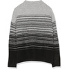 image:imageCable Stitch Womens Mock Neck Cozy Sweater  Oversized Soft Long Sleeve Drop Shoulder High Low Hem Slouchy Pullover Top Medium GreyBlack