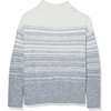 image:imageCable Stitch Womens Mock Neck Cozy Sweater  Oversized Soft Long Sleeve Drop Shoulder High Low Hem Slouchy Pullover Top Medium IvoryGrey
