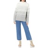 image:imageCable Stitch Womens Mock Neck Cozy Sweater  Oversized Soft Long Sleeve Drop Shoulder High Low Hem Slouchy Pullover Top Medium IvoryGrey