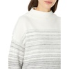 image:imageCable Stitch Womens Mock Neck Cozy Sweater  Oversized Soft Long Sleeve Drop Shoulder High Low Hem Slouchy Pullover Top Medium IvoryGrey