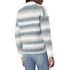 image:imageCable Stitch Womens Ombre SpaceDyed Crewneck Sweater  Long Sleeve Color Block Rainbow Striped Pullover Top Medium Black Ombre