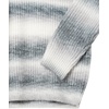 image:imageCable Stitch Womens Ombre SpaceDyed Crewneck Sweater  Long Sleeve Color Block Rainbow Striped Pullover Top Medium Black Ombre