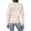image:imageCable Stitch Womens Ombre SpaceDyed Crewneck Sweater  Long Sleeve Color Block Rainbow Striped Pullover Top Medium Rainbow Ombre