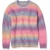 image:imageCable Stitch Womens Ombre SpaceDyed Crewneck Sweater  Long Sleeve Color Block Rainbow Striped Pullover Top Medium Twilight Ombre