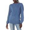 image:imageCable Stitch Womens Donegal Dots Cable Knit Sweater  Crewneck Long Sleeve Mlange Pullover Top Medium MultiDenim