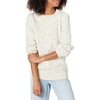 image:imageCable Stitch Womens Donegal Dots Cable Knit Sweater  Crewneck Long Sleeve Mlange Pullover Top Medium MultiIvory