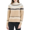 image:imageCable Stitch Womens Long Sleeve Nordic Fair Isle Turtleneck Pullover Sweater Top Small MultiCamel