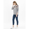 image:imageCable Stitch Womens Fair Isle Sweater  Classic Vintage Jacquard Long Sleeve Crewneck Pullover Top Heather Grey Small