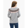 image:imageCable Stitch Womens Fair Isle Sweater  Classic Vintage Jacquard Long Sleeve Crewneck Pullover Top Heather Grey Small