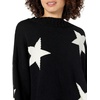 image:imageCable Stitch Womens Intarsia Sweater  Star Lightning Bolt Heart Graphics Long Sleeve Crewneck Pullover Top BlackWhite Star XLarge