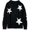 image:imageCable Stitch Womens Intarsia Sweater  Star Lightning Bolt Heart Graphics Long Sleeve Crewneck Pullover Top BlackWhite Star XLarge