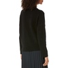image:imageCable Stitch Womens Oversized Argyle Intarsia Sweater  Mock Neck Long Sleeve Drop Shoulder Pullover Knit Top Small Black