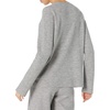 image:imageCable Stitch Womens Ribbed Crewneck Pullover Sweater  Casual Lounge Solid Reglan Long Sleeve Knit Top Large Heather Grey