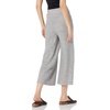 image:imageCable Stitch Womens Ribbed Drawstring Wide Leg Patch Pocket Pant  Cropped Cozy Lounge Bottoms for Home and Travel Medium Heather Grey