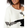 image:imageCable Stitch Womens Vintage Intarsia Pullover Sweater  Crewneck Long Sleeve Geometric Pattern Top Small MultiCream