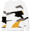 image:imageCable Stitch Womens Vintage Intarsia Pullover Sweater  Crewneck Long Sleeve Geometric Pattern Top Small MultiCream