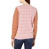 image:imageCable Stitch Womens Zig Zag Stripe Long Sleeve Sweater  Crewneck Cotton Colorblock Lightweight Pullover Knit Top Small MultiMustard