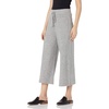 image:imageCable Stitch Womens Ribbed Drawstring Wide Leg Patch Pocket Pant  Cropped Cozy Lounge Bottoms for Home and Travel Medium Heather Grey