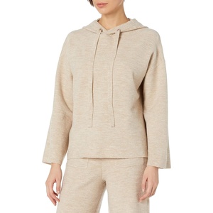 image:imageCable Stitch Womens Oversized Wide Sleeve Hoodie Sweater  Lounge Long Sleeve Slouchy Casual Hooded Pullover Top Large Oatmeal