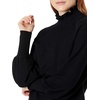 image:imageCable Stitch Womens Bishop Sleeve Mock Neck Sweater Black XSmall