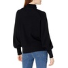 image:imageCable Stitch Womens Bishop Sleeve Mock Neck Sweater Black XSmall