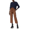 image:imageCable Stitch Womens Cable Crewneck Sweater  Long Sleeve Drop Shoulder Boxy Pullover Knit Top XLarge Navy