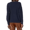 image:imageCable Stitch Womens Cable Crewneck Sweater  Long Sleeve Drop Shoulder Boxy Pullover Knit Top XLarge Navy