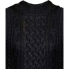 image:imageCable Stitch Womens Cable Knit Dress  Crewneck Long Sleeve Chunky ALine Flare Sweater Dress Medium Black