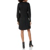 image:imageCable Stitch Womens Cable Knit Dress  Crewneck Long Sleeve Chunky ALine Flare Sweater Dress Medium Black