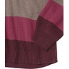 image:imageCable Stitch Womens Colorblock Pullover Hoodie Sweater  Striped Drop Shoulder Long Sleeve RibKnit Hooded Top Medium MultiWine