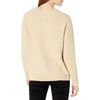 image:imageCable Stitch Womens Diamond Cable Crewneck Sweater  Long Sleeve Pullover Top Medium Sand