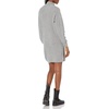 image:imageCable Stitch Womens Fisherman Stitch Sweater Dress  Mock Neck Long Sleeve Drop Shoulder Oversized Rib Knit Tunic Dress XLarge Heather Grey