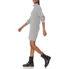 image:imageCable Stitch Womens Fisherman Stitch Sweater Dress  Mock Neck Long Sleeve Drop Shoulder Oversized Rib Knit Tunic Dress XLarge Heather Grey