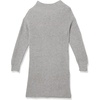 image:imageCable Stitch Womens Fisherman Stitch Sweater Dress  Mock Neck Long Sleeve Drop Shoulder Oversized Rib Knit Tunic Dress XLarge Heather Grey