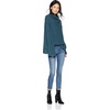 image:imageCable Stitch Womens Funnel Neck Oversized Sweater  Wide Cuff Long Sleeve Loose Fit Solid Color Pullover Top Small Aegean Blue