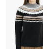 image:imageCable Stitch Womens Long Sleeve Nordic Fair Isle Turtleneck Pullover Sweater Top Small MultiBlack