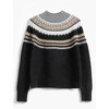 image:imageCable Stitch Womens Long Sleeve Nordic Fair Isle Turtleneck Pullover Sweater Top Small MultiBlack