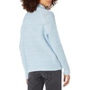image:imageCable Stitch Womens Mixed Stitch Turtleneck Sweater  Mock Neck Fringe Raglan Long Sleeve Pullover Solid Color Top Small Light Blue