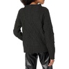 image:imageCable Stitch Womens Mock Neck Braided Cable Sweater  Soft Long Sleeve Solid Color Textured Loose Pullover Knit Top Medium Charcoal