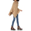 image:imageCable Stitch Womens Mock Neck Cable Poncho  Solid Color Oversized Sweater Knit Cape Coverup Top SmallMedium Camel