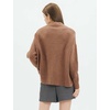 image:imageCable Stitch Womens Mock Neck Cozy Sweater  Oversized Soft Long Sleeve Drop Shoulder High Low Hem Slouchy Pullover Top XLarge Caramel