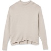 image:imageCable Stitch Womens Mock Neck Cozy Sweater  Oversized Soft Long Sleeve Drop Shoulder High Low Hem Slouchy Pullover Top XLarge Light Grey