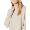 image:imageCable Stitch Womens Mock Neck Cozy Sweater  Oversized Soft Long Sleeve Drop Shoulder High Low Hem Slouchy Pullover Top XLarge Light Grey