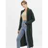 image:imageCable Stitch Womens Open Placket Long Cardigan  Open Front Long Sleeve Sweater Coat with Pockets Large Olive