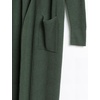 image:imageCable Stitch Womens Open Placket Long Cardigan  Open Front Long Sleeve Sweater Coat with Pockets Large Olive