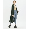 image:imageCable Stitch Womens Open Placket Long Cardigan  Open Front Long Sleeve Sweater Coat with Pockets Large Olive