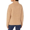 image:imageCable Stitch Womens Oversized Cozy Boucle Cowl Neck Sweater  Long Sleeve Waffle Knit Turtleneck Pullover Top Small Camel