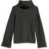 image:imageCable Stitch Womens Oversized RibCuffed Wide Sleeve Turtleneck Sweater  Long Sleeve Drop Shoulder Pullover Top Large Charcoal
